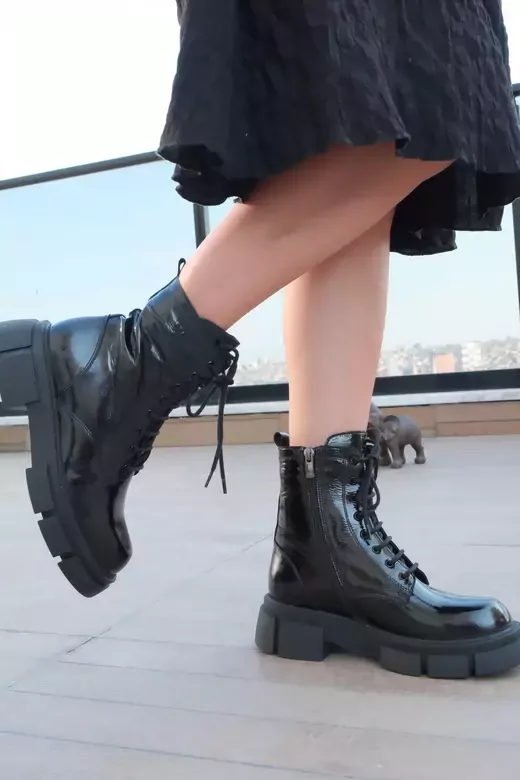 Kadın Bej Hakiki Deri Bot