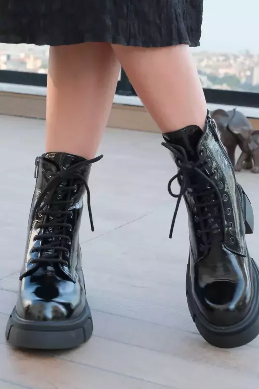 Kadın Bej Hakiki Deri Bot