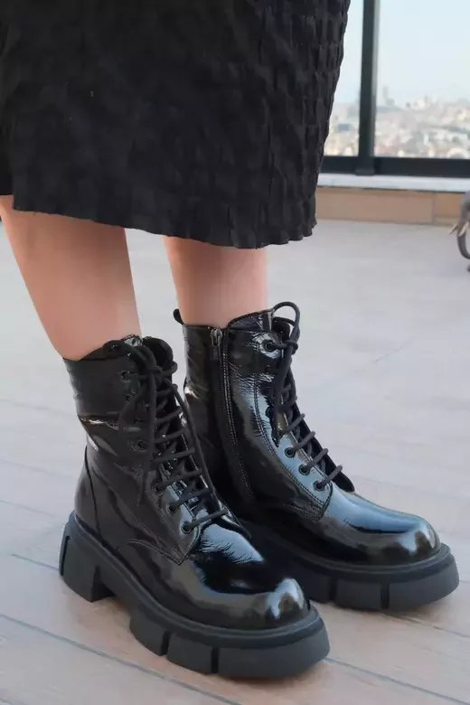 Kadın Bej Hakiki Deri Bot