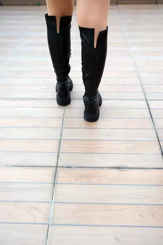 Kadın Deri Çizme Streç