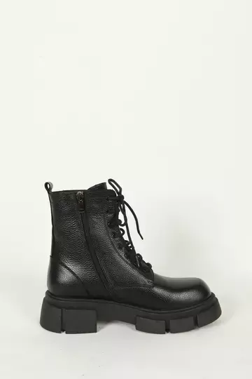 Kadın Bej Hakiki Deri Bot