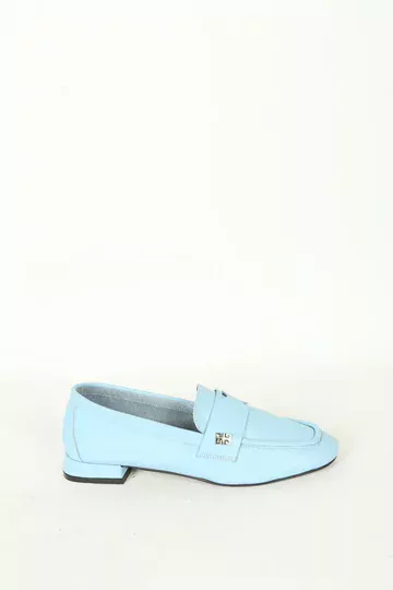 Kadın Deri Babet Mavi