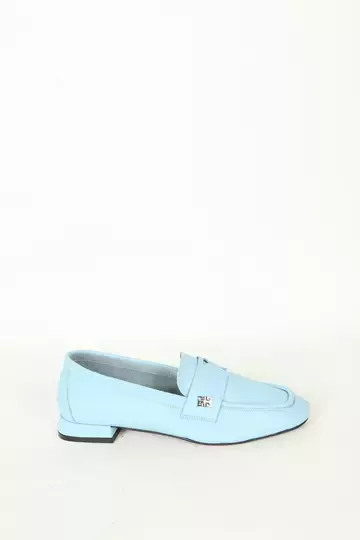 Kadın Deri Babet Mavi