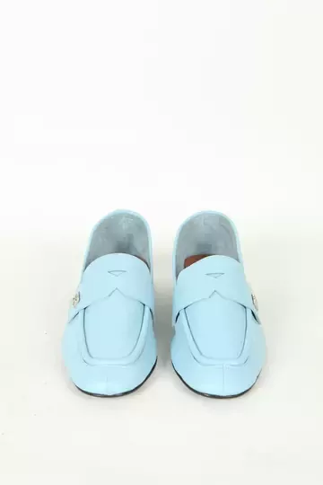 Kadın Deri Babet Mavi