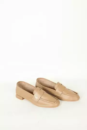 Kadın Deri Babet Mavi