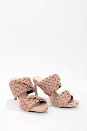 Bottega Beyaz Topuklu Terlik