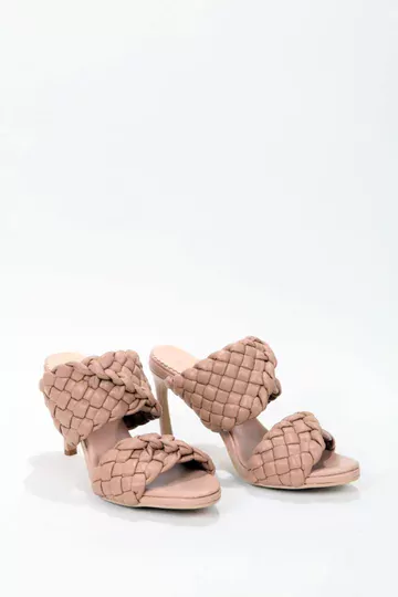 Bottega Beyaz Topuklu Terlik