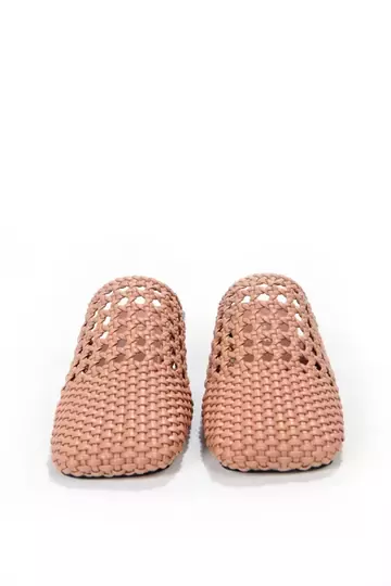 Kadın Taba Örgülü Terlik