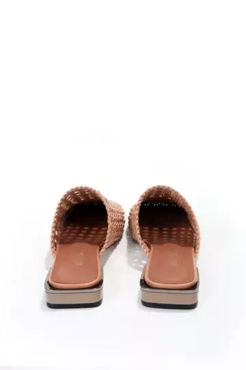 Kadın Taba Örgülü Terlik