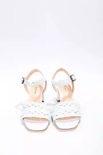 Kadın Siyah Örgülü Sandalet