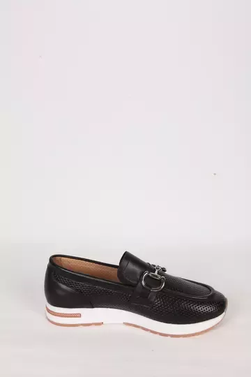 Kadın Siyah Hakiki Deri Loafer