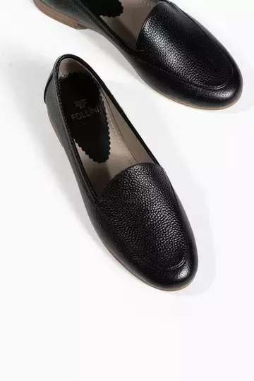 Kadın Hakiki Deri Babet Siyah