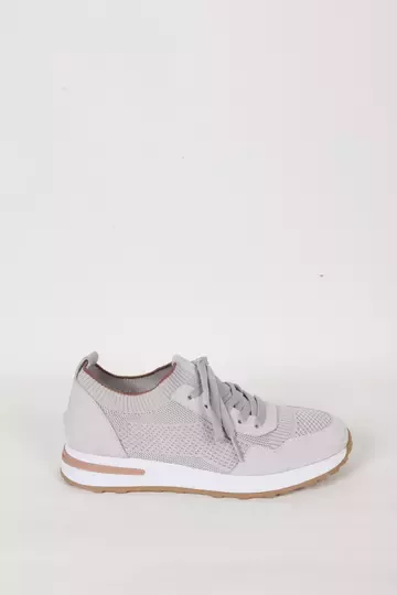 Kadın Buz Mavisi Hakiki Deri Sneaker Spor Ayakkabı