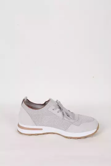 Kadın Buz Mavisi Hakiki Deri Sneaker Spor Ayakkabı