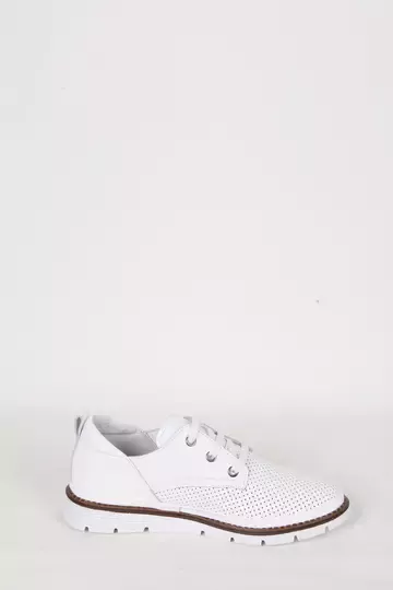 Kadın Yeşil Deri Sneaker Spor Ayakkabı