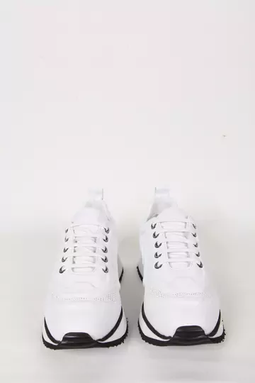 Kadın Beyaz Hakiki Deri Sneaker Spor Ayakkabı