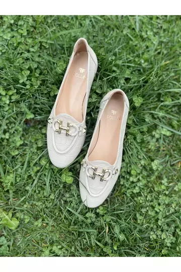 Kadın Ten Rengi Hakiki Deri Babet