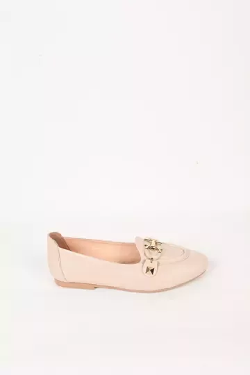 Kadın Ten Rengi Hakiki Deri Babet