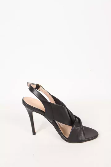 Kadın Deri Ayakkabı Topuklu Siyah