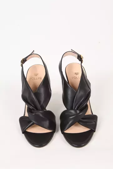 Kadın Deri Ayakkabı Topuklu Siyah