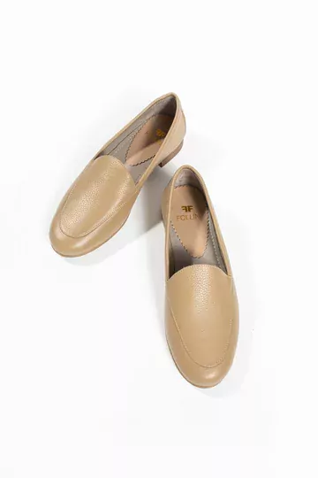 Kadın Hakiki Deri Babet Vizon