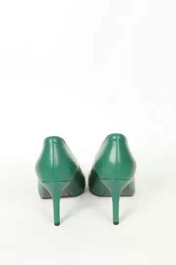 Kadın Yeşil Hakiki Deri Stiletto