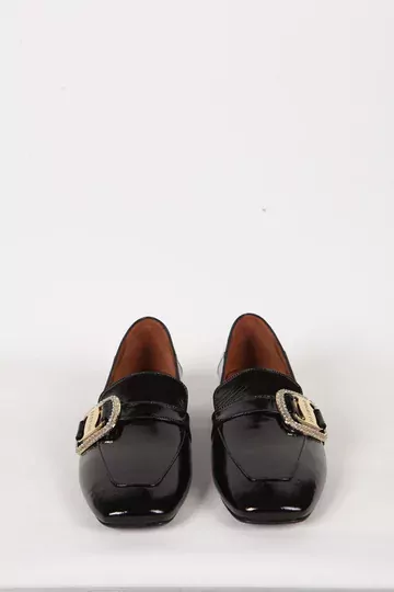 Kadın Deri Ayakkabı Siyah Rugan