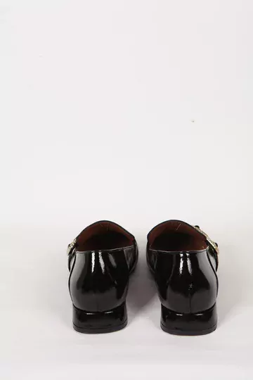 Kadın Deri Ayakkabı Siyah Rugan