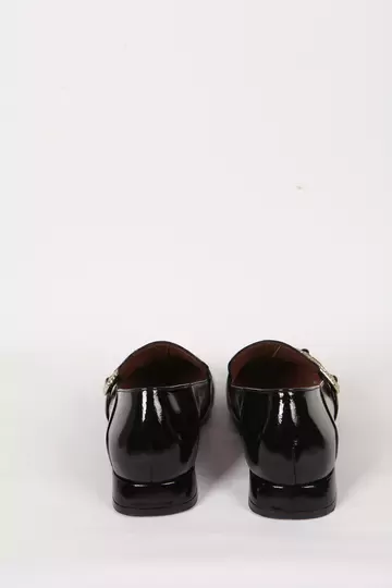 Kadın Deri Ayakkabı Siyah Rugan