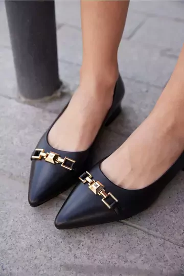 Kadın Deri Babet Siyah