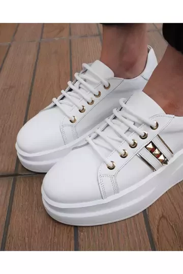 Kadın Deri Sneaker Beyaz