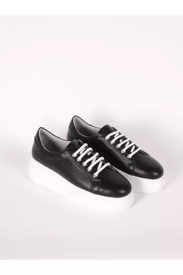 Kadın Deri Sneaker Vizon