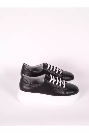 Kadın Deri Sneaker Vizon