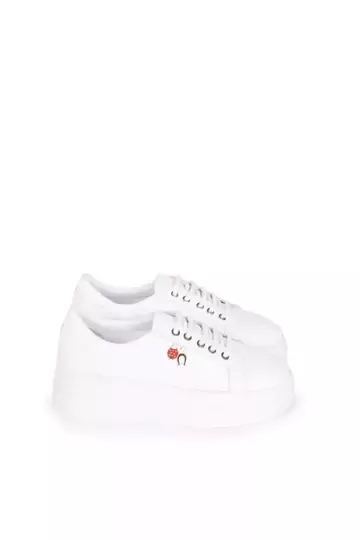 Kadın Hakiki Deri Aksesuar Detaylı Sneaker