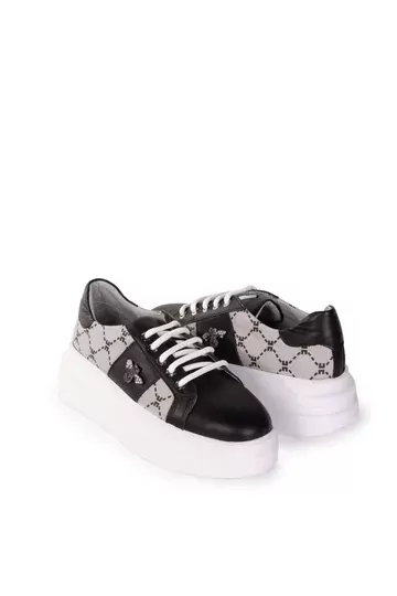 Kadın Hakiki Deri Aksesuar Detaylı Sneaker