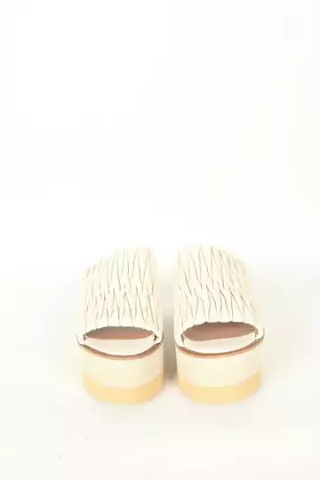 Kadın Deri Terlik Dolgu Topuk Vizon