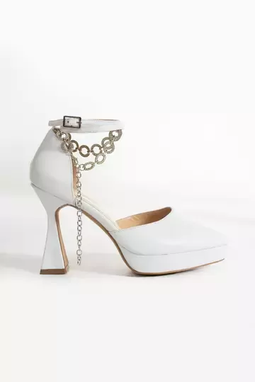 Kadın Platformlu Bilek Taş Detaylı Topuklu Ayakkabı