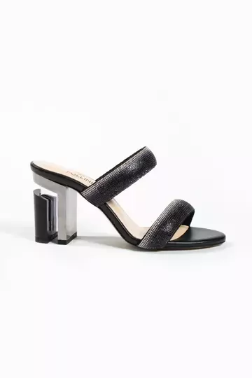 Kadın Hakiki Deri Taş Ve Topuk Detaylı Terlik