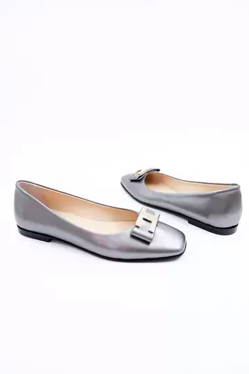 Kadın Hakiki Deri Babet Bronz