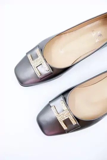 Kadın Hakiki Deri Babet Bronz