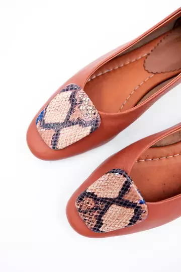 Kadın Hakiki Deri Babet Taba