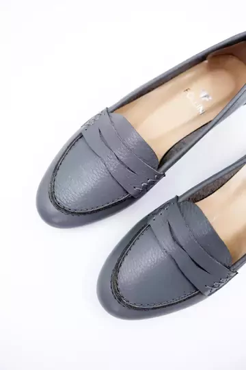 Kadın Hakiki Deri Babet Gri