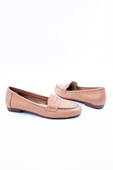 Kadın Hakiki Deri Babet Taba