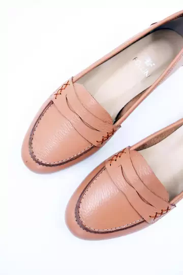 Kadın Hakiki Deri Babet Taba