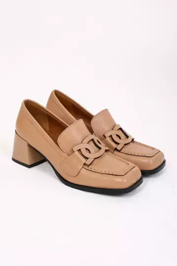 Kadın Camel Deri Klasik Ayakkabı