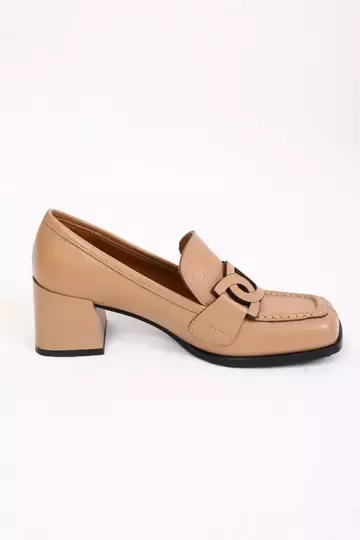 Kadın Camel Deri Klasik Ayakkabı