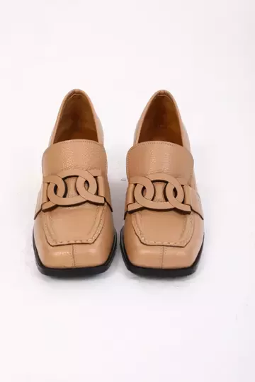 Kadın Camel Deri Klasik Ayakkabı