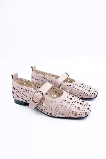 Kadın Hakiki Deri Babet Vizon