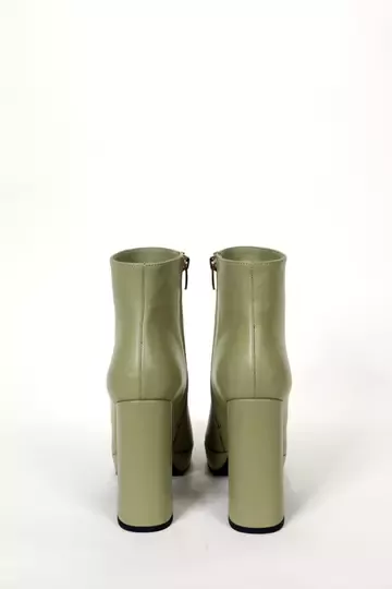 Kadın Bej Hakiki Deri Platform Bot