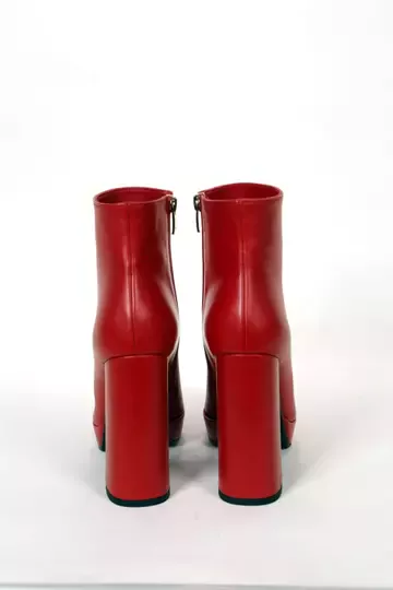 Kadın Bej Hakiki Deri Platform Bot